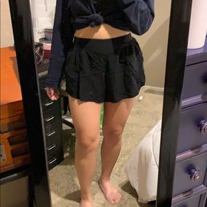 Black Flowy Shorts